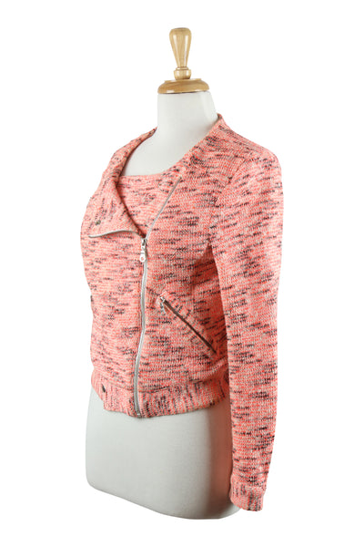 Pink cotton zip jacket