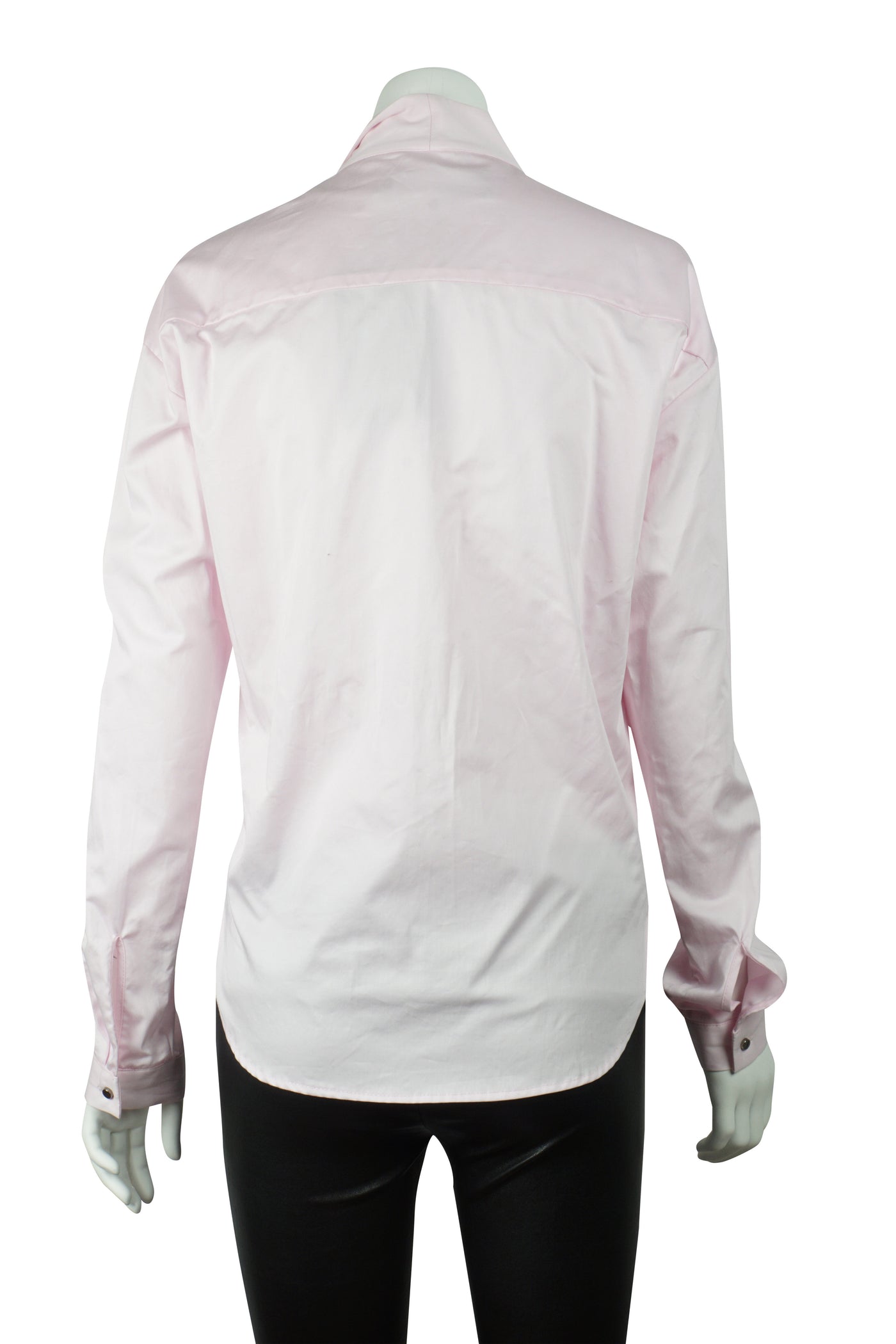 Overlap cocoon shirt in pink
