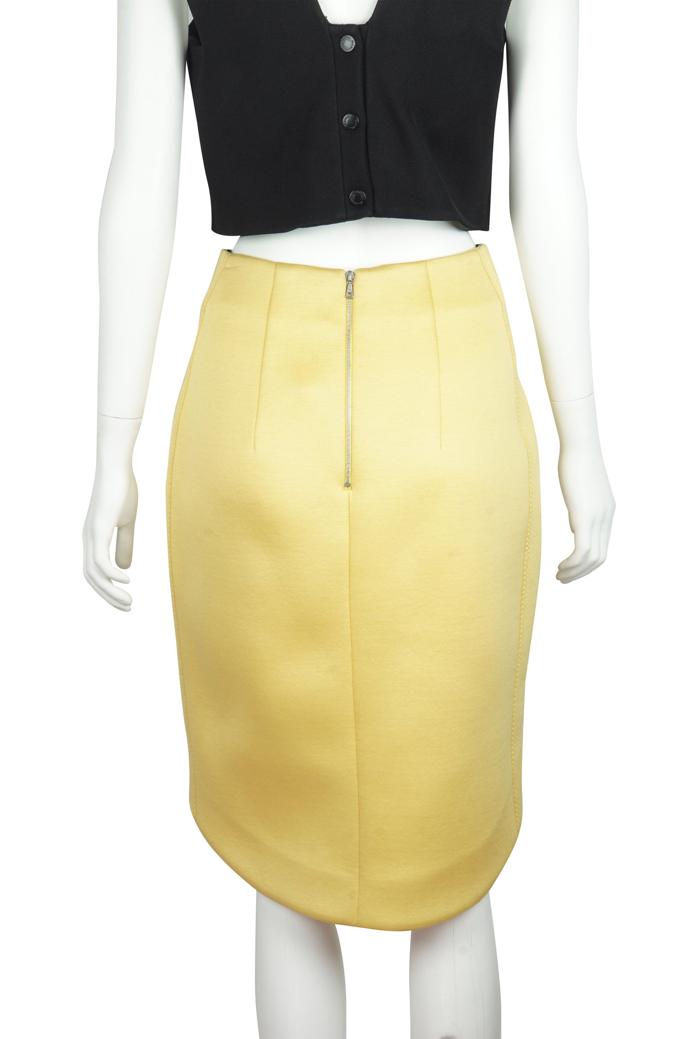 Cut away yellow scuba skirt