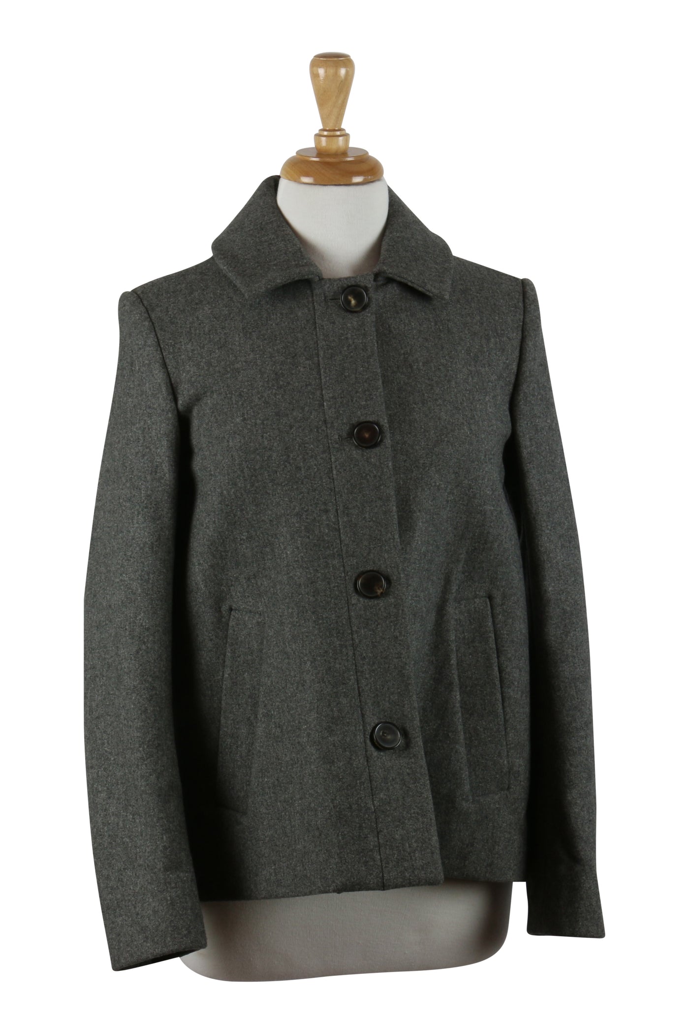 Grey woollen swing jacket