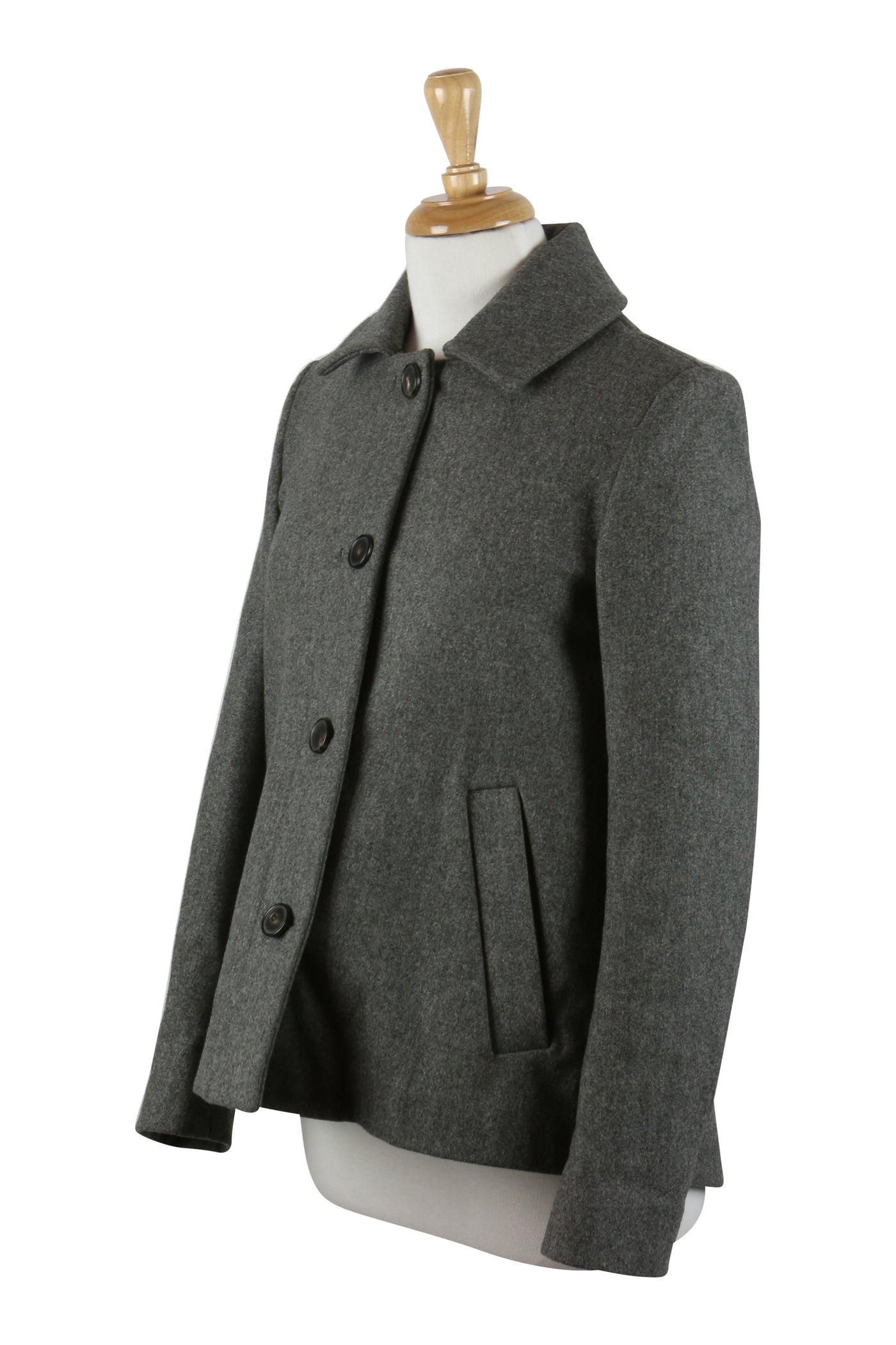 Grey woollen swing jacket