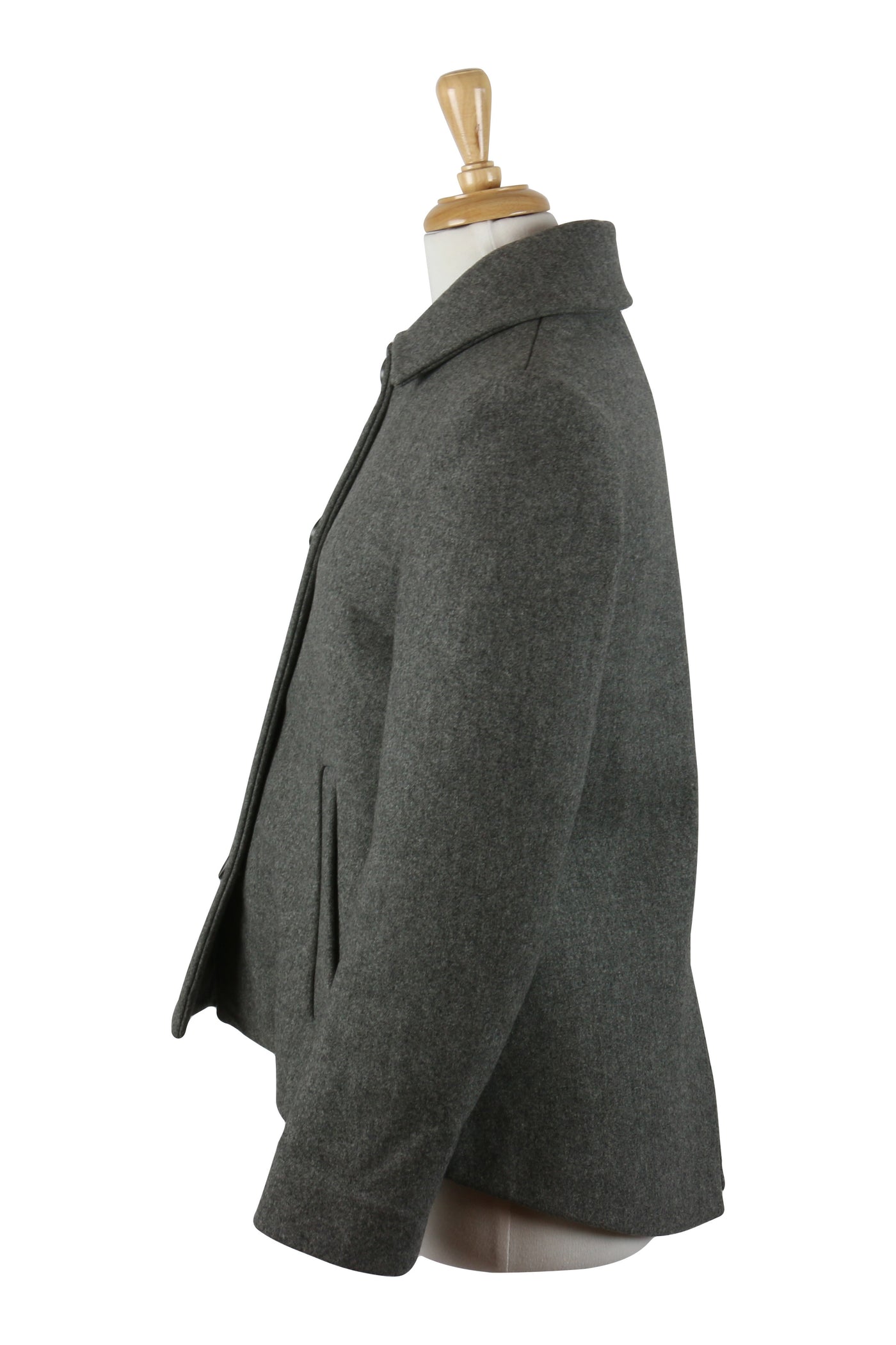 Grey woollen swing jacket