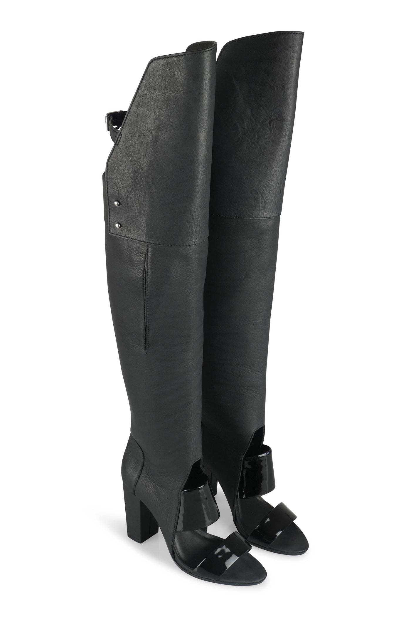 Runway black over the knee boots