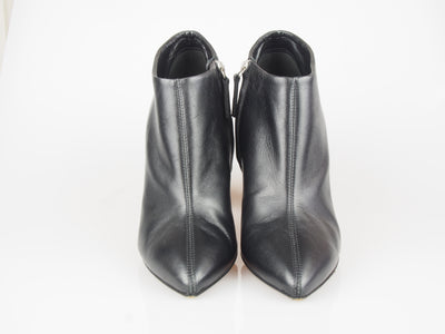 Black leather shoe-boots