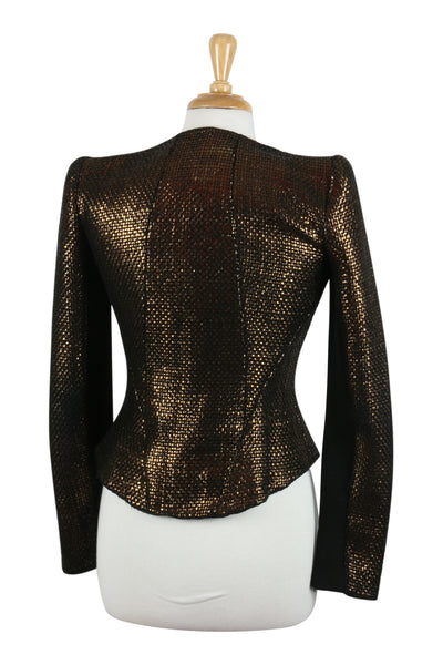 Burnished gold zip jacket