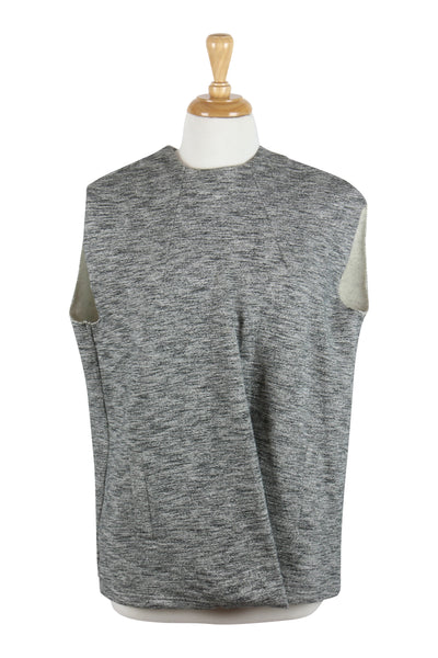 Sleeveless grey cotton top