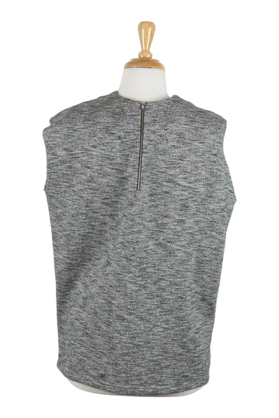 Sleeveless grey cotton top