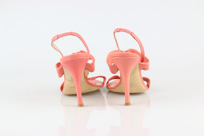 Coral leather sandals