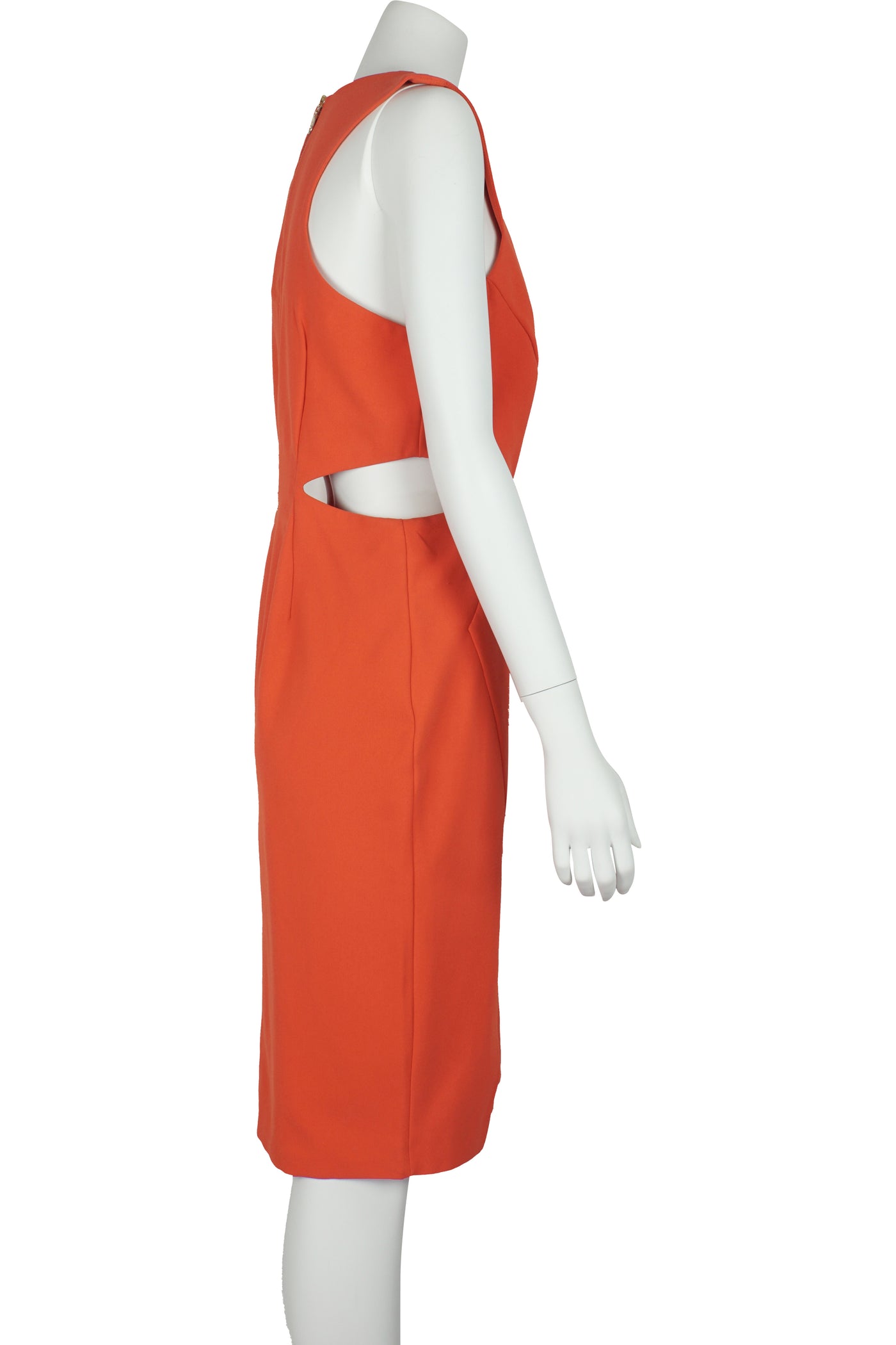 Tangerine cut-out waist dress