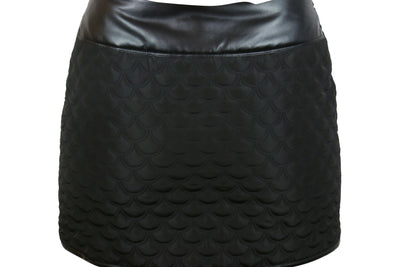 Dragon Quilt mini skirt in black