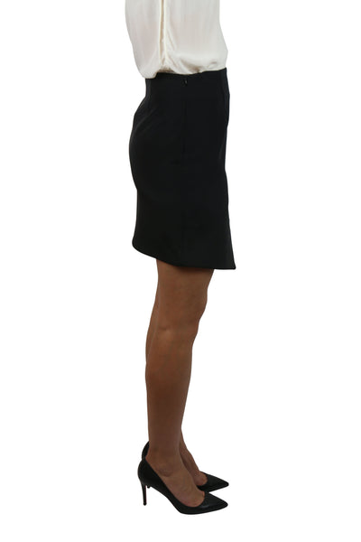 Black and white asymmetric skirt