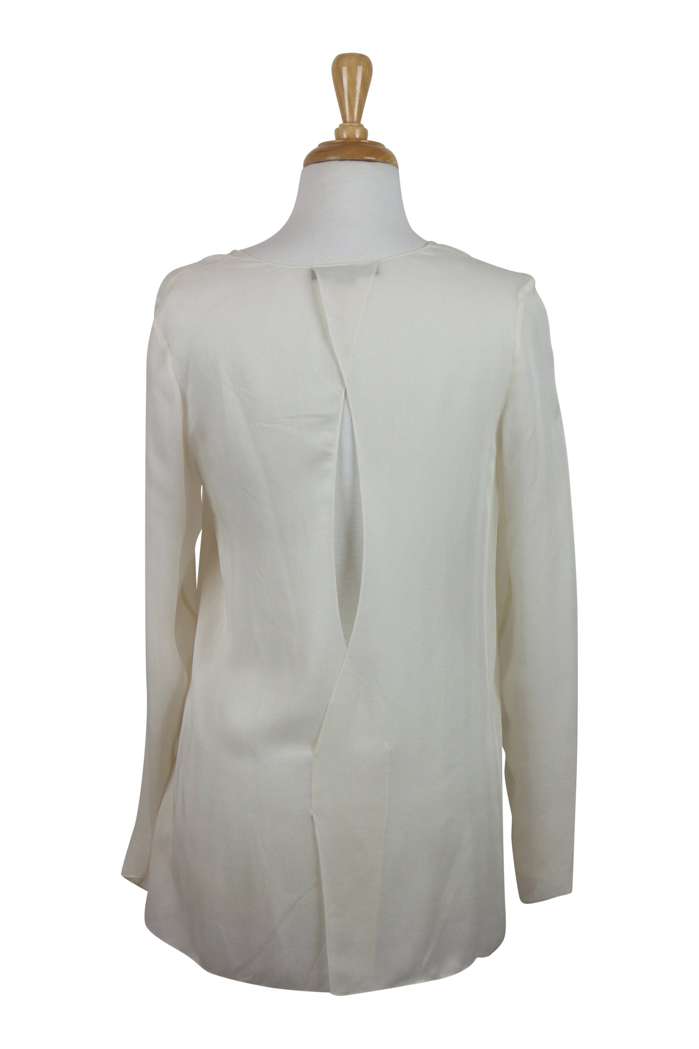 Cream silk cross over blouse