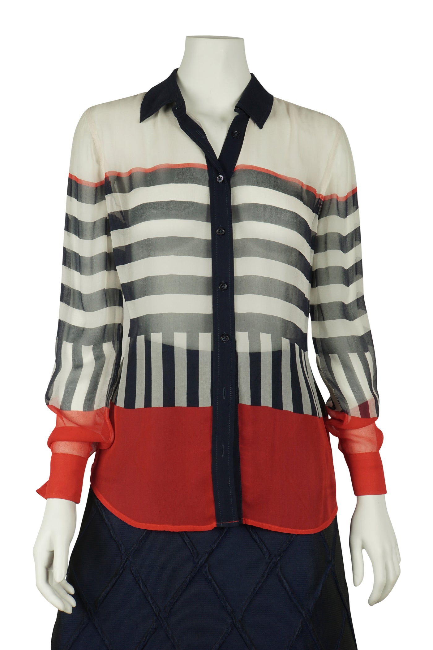 Chiffon stripe blouse
