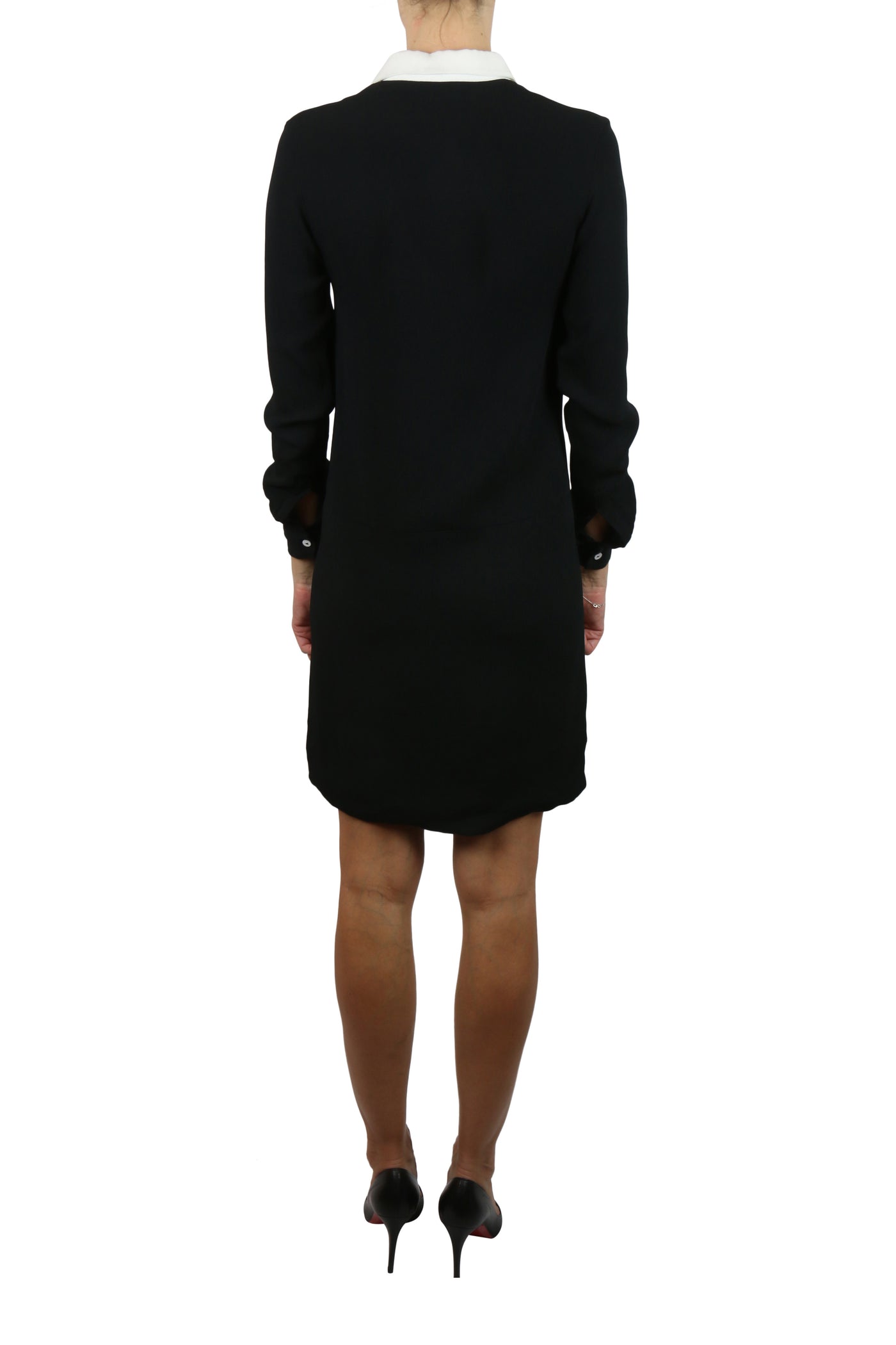 Black and white shirt dress