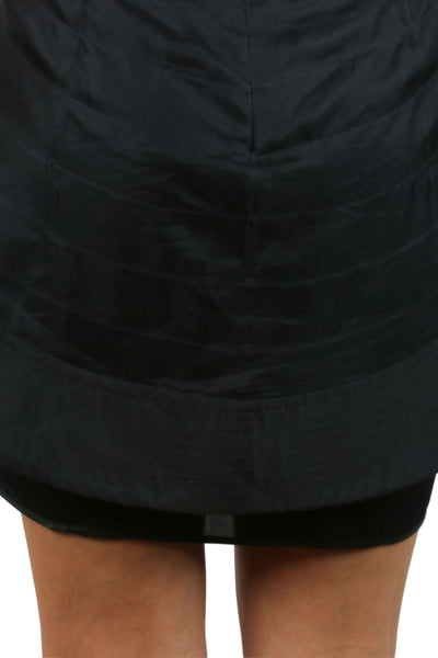 Black silk corset dress