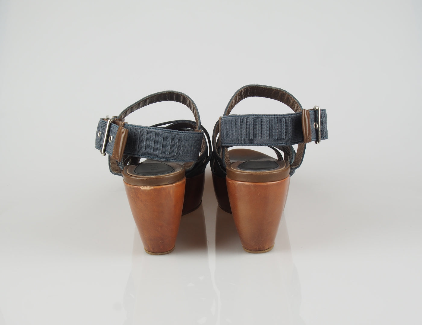Leather and canvas platforms
