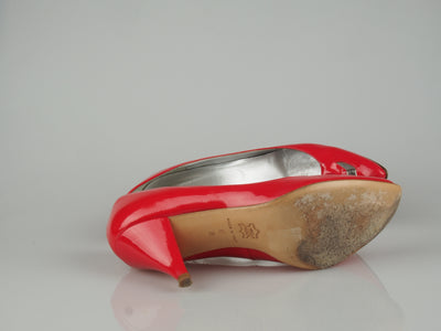 Coral bow heels