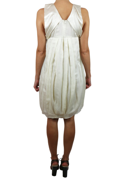 Cream ruffle dress