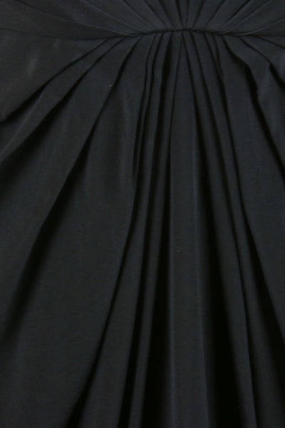 Balconette black silk dress