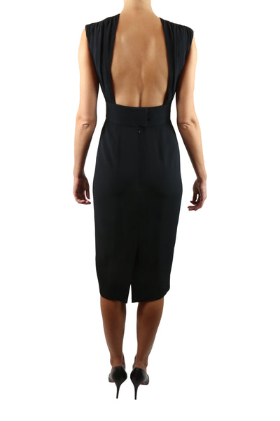 Black cross front dress