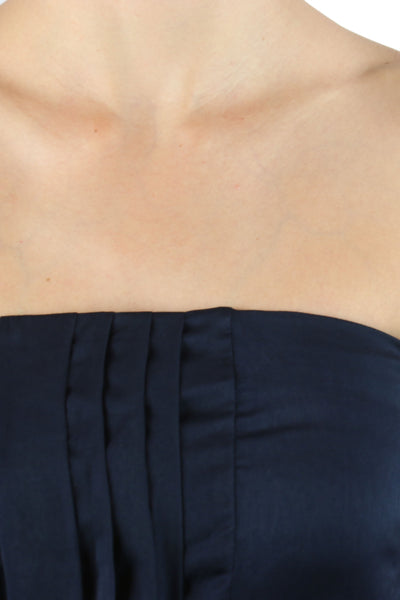 Strapless navy mini dress