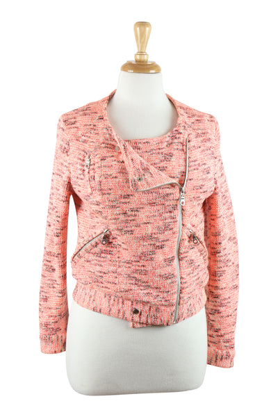 Pink cotton zip jacket