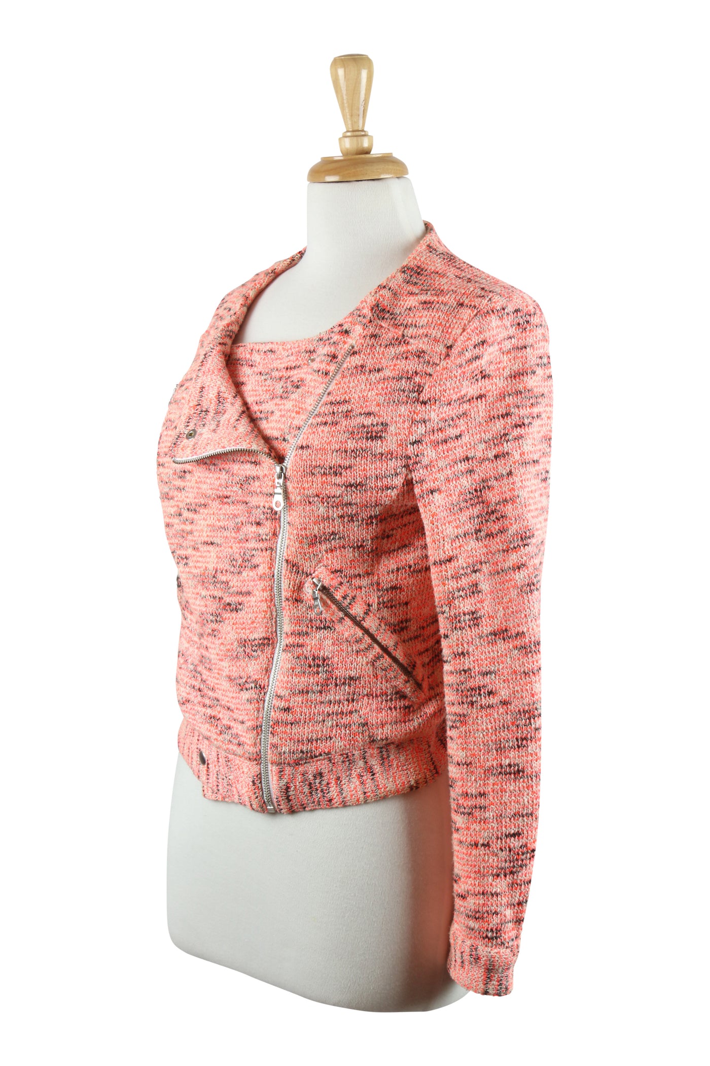 Pink cotton zip jacket