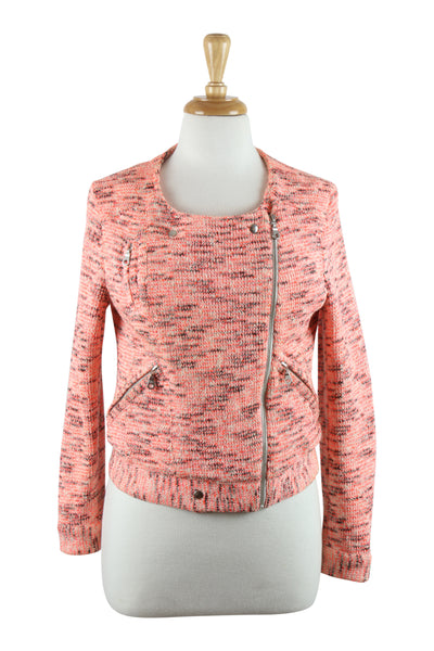 Pink cotton zip jacket