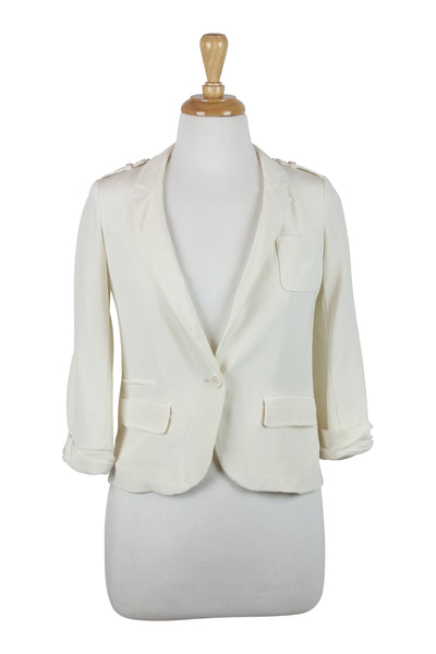 Cream silk jacket