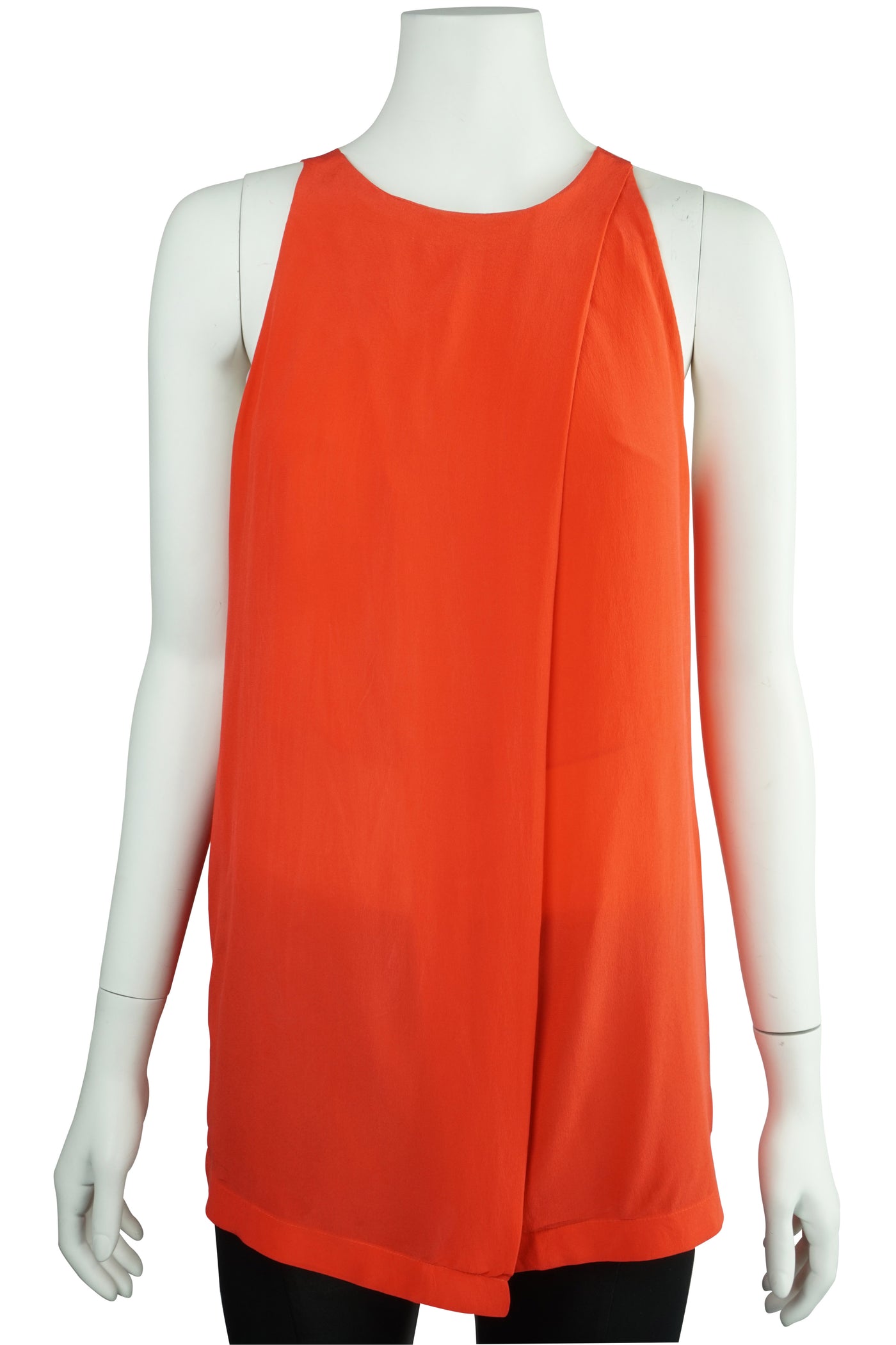 Deep orange silk top