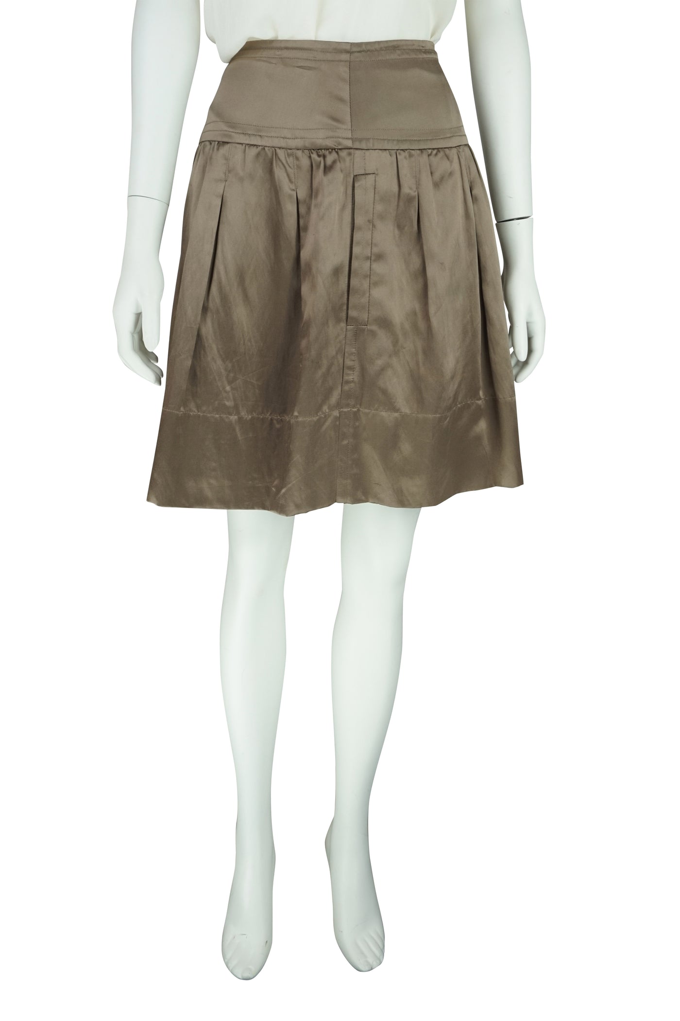 Bronze silk skirt