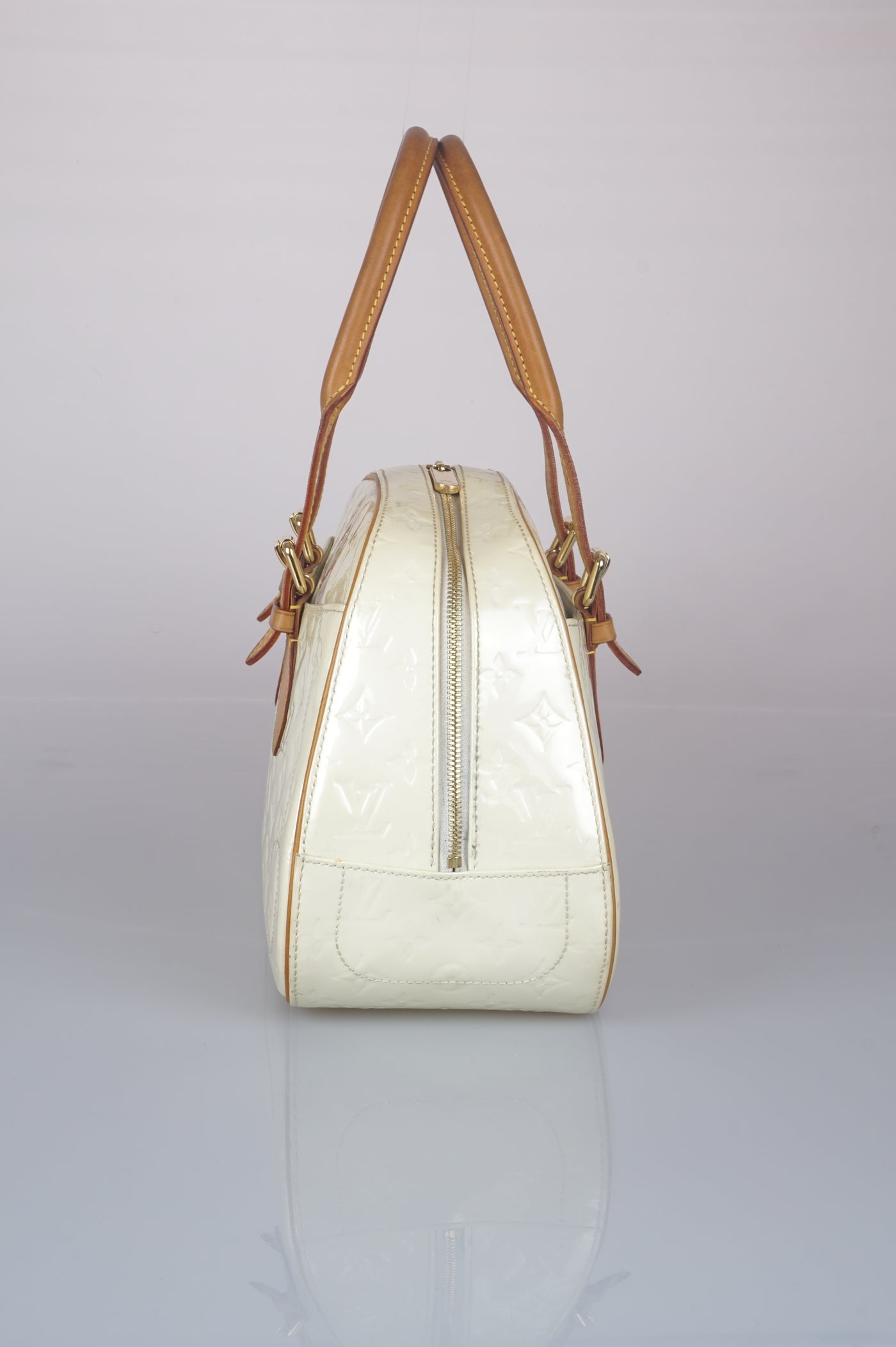 Trouville cream vernis handbag