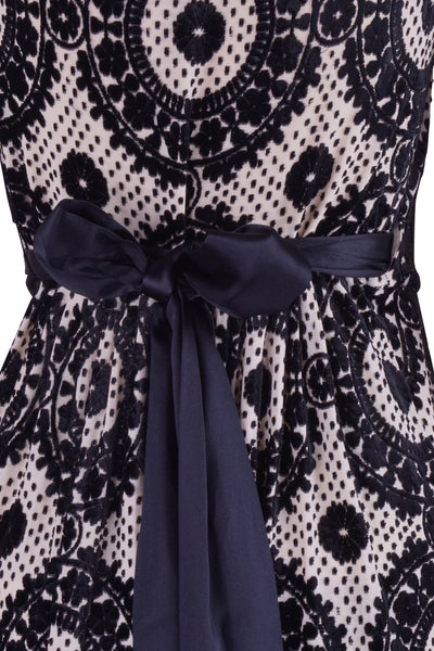 Black & white wrap-around dress