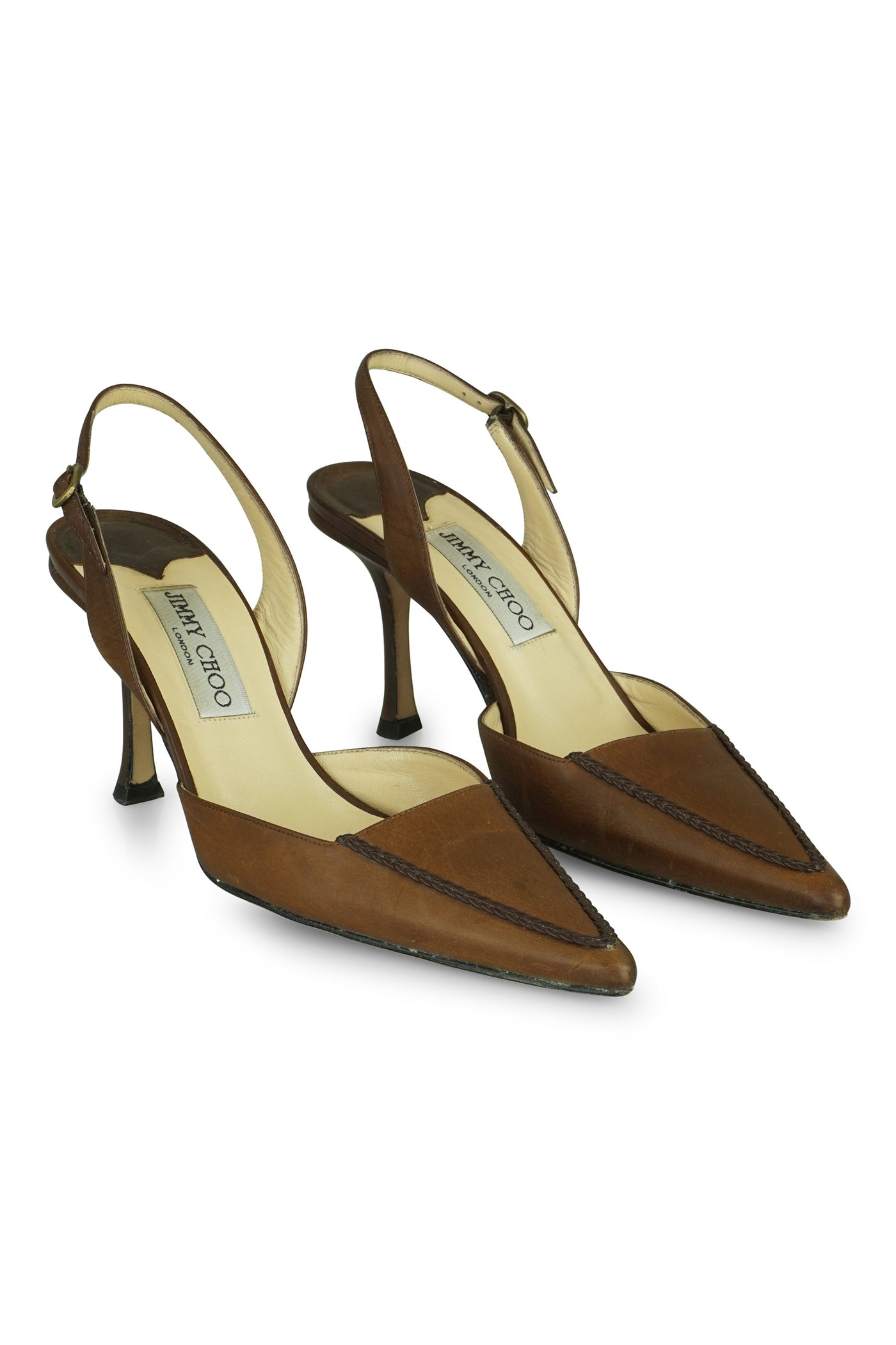 Ranch chocolate leather slingbacks