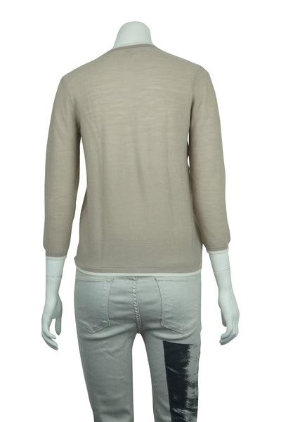 Two tone woollen knit top