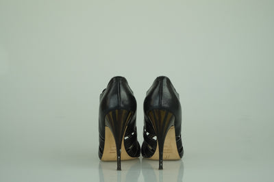 Black skeleton lace-ups