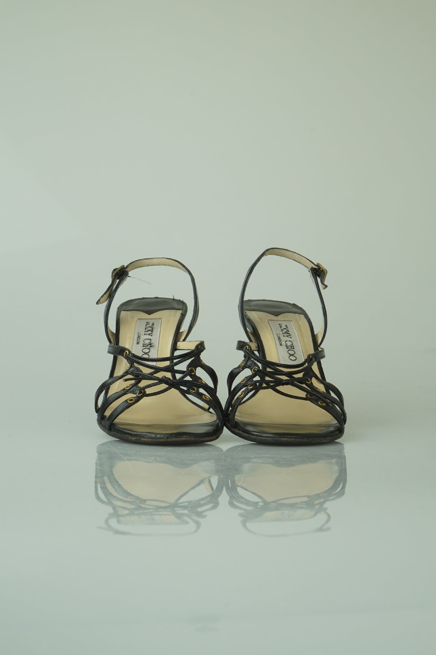 Arrisa black lace-up sandals