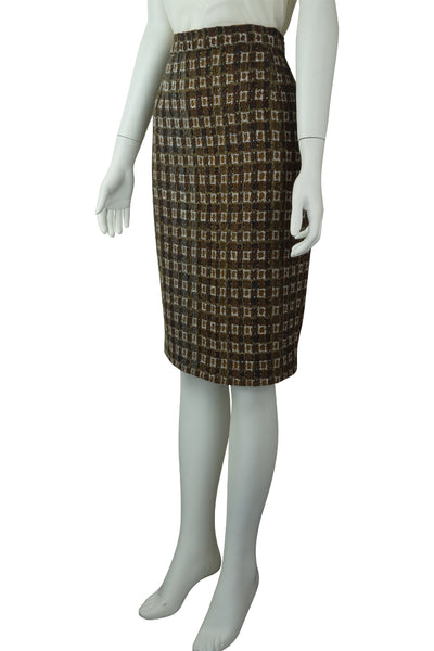 Woven silk honeycomb skirt