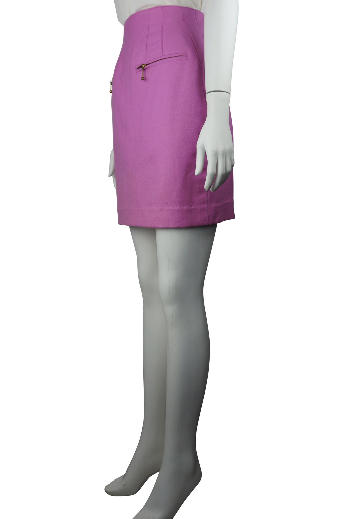 Bubblegum woollen skirt