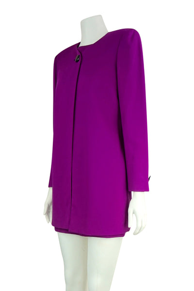 Fuscia dress with long jacket