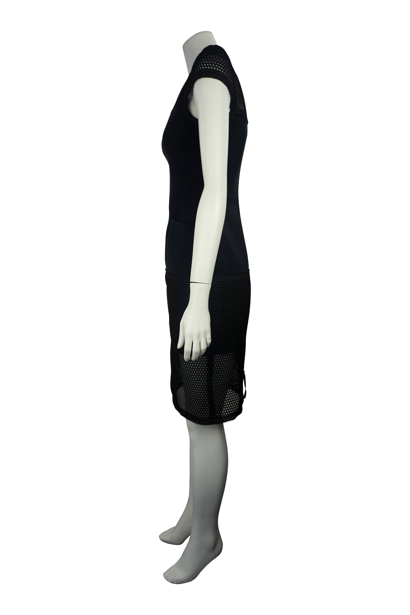 Black mesh sheath dress