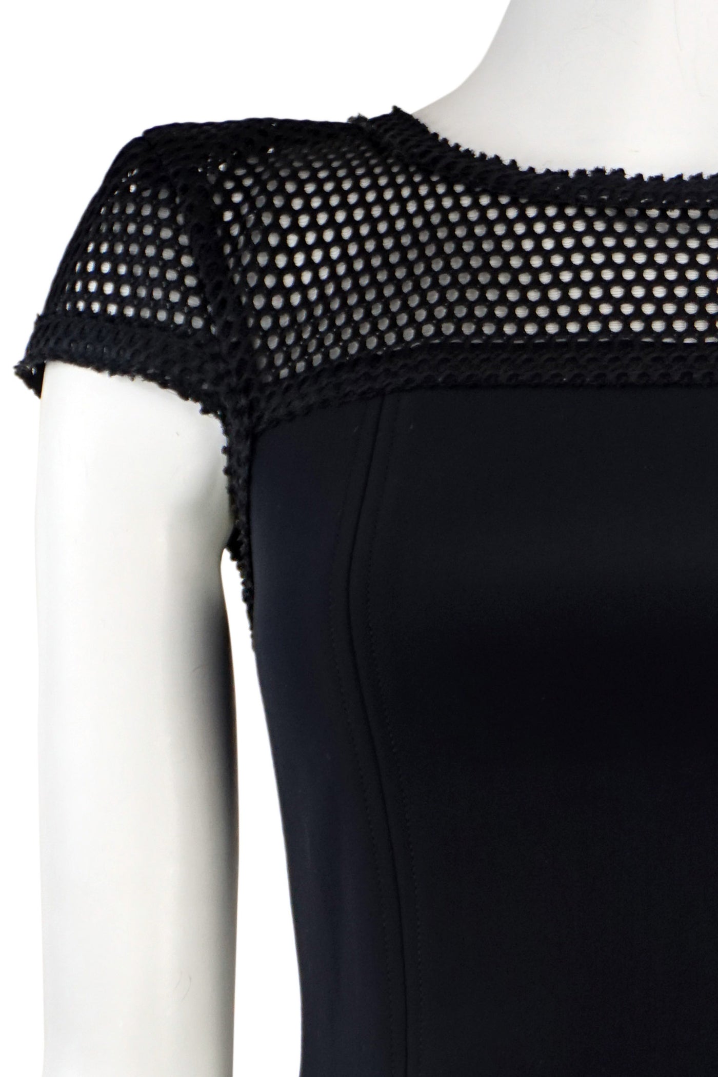 Black mesh sheath dress