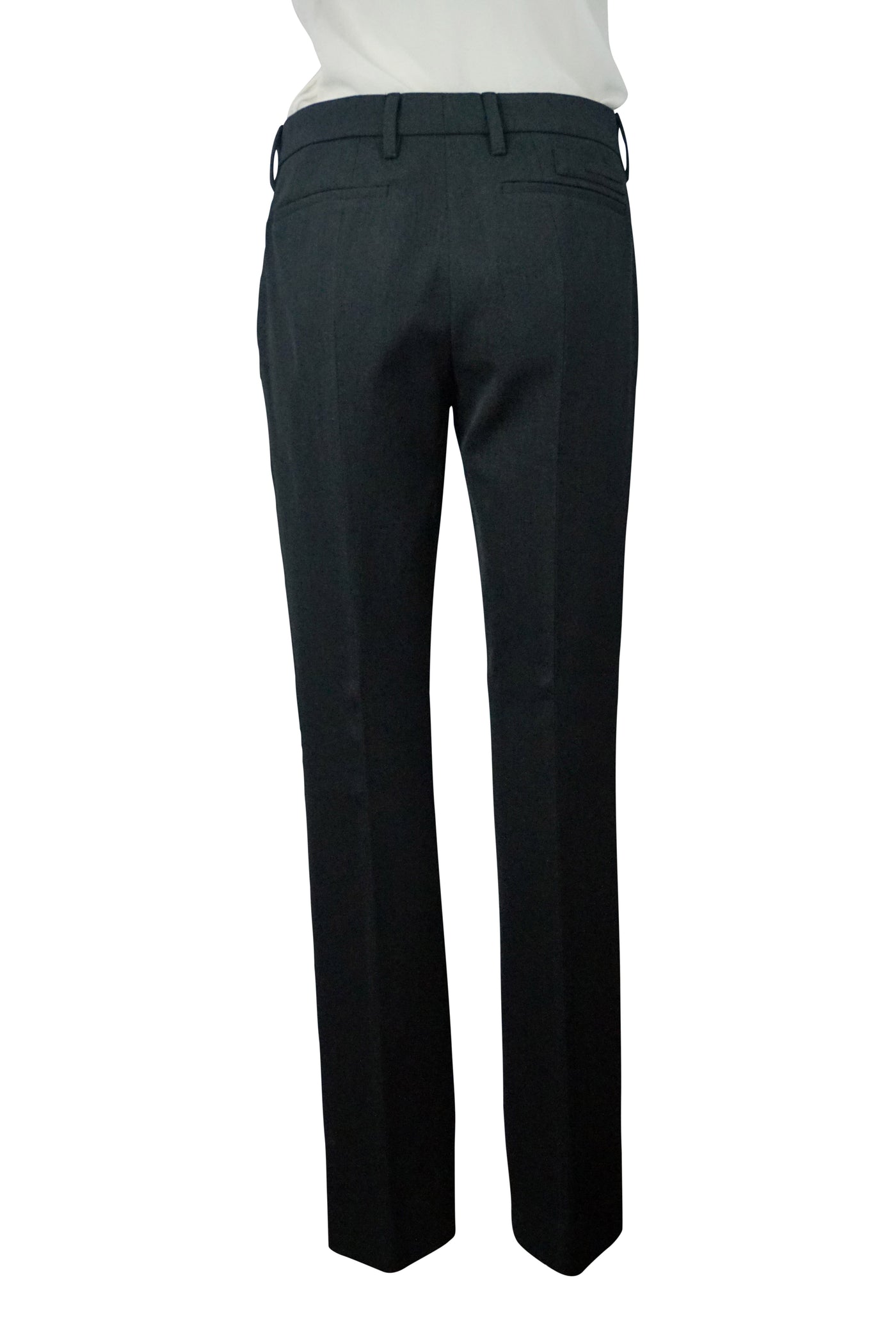 Black stretch wool dress pants  (unhemmed)