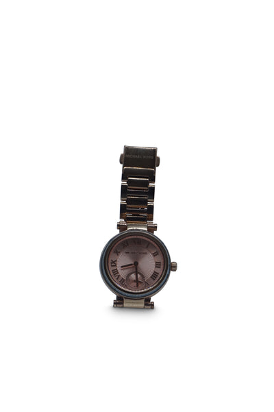 Mini Rose Golden Stainless Steel Skylar Three-hand Glitz Watch in Metallic