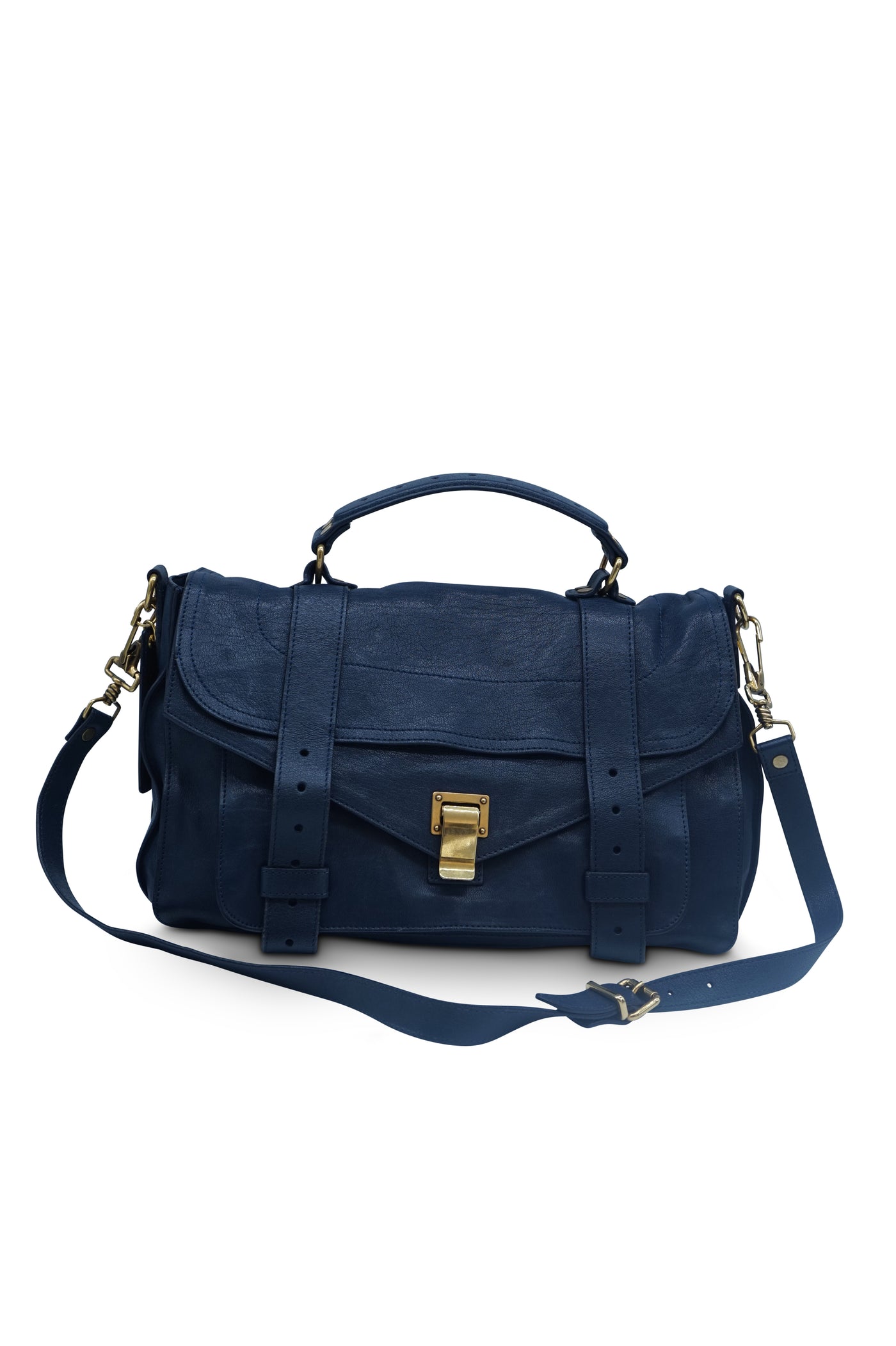 Midnight Blue Leather PS1 Medium Shoulder Bag