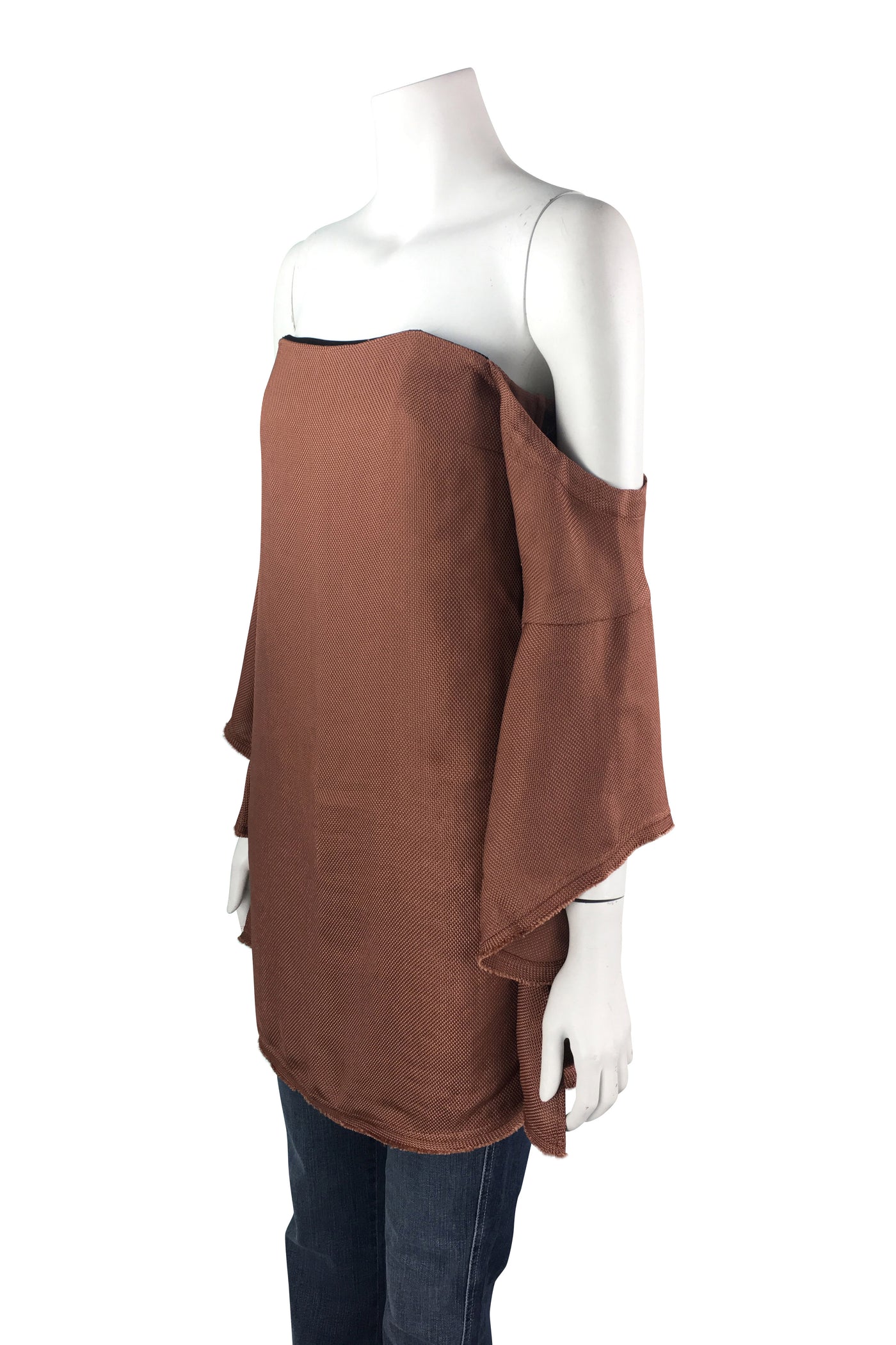 Bronze Top with Wide Sleeves