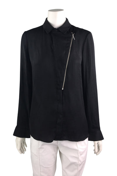 Black Blouse with Zipper