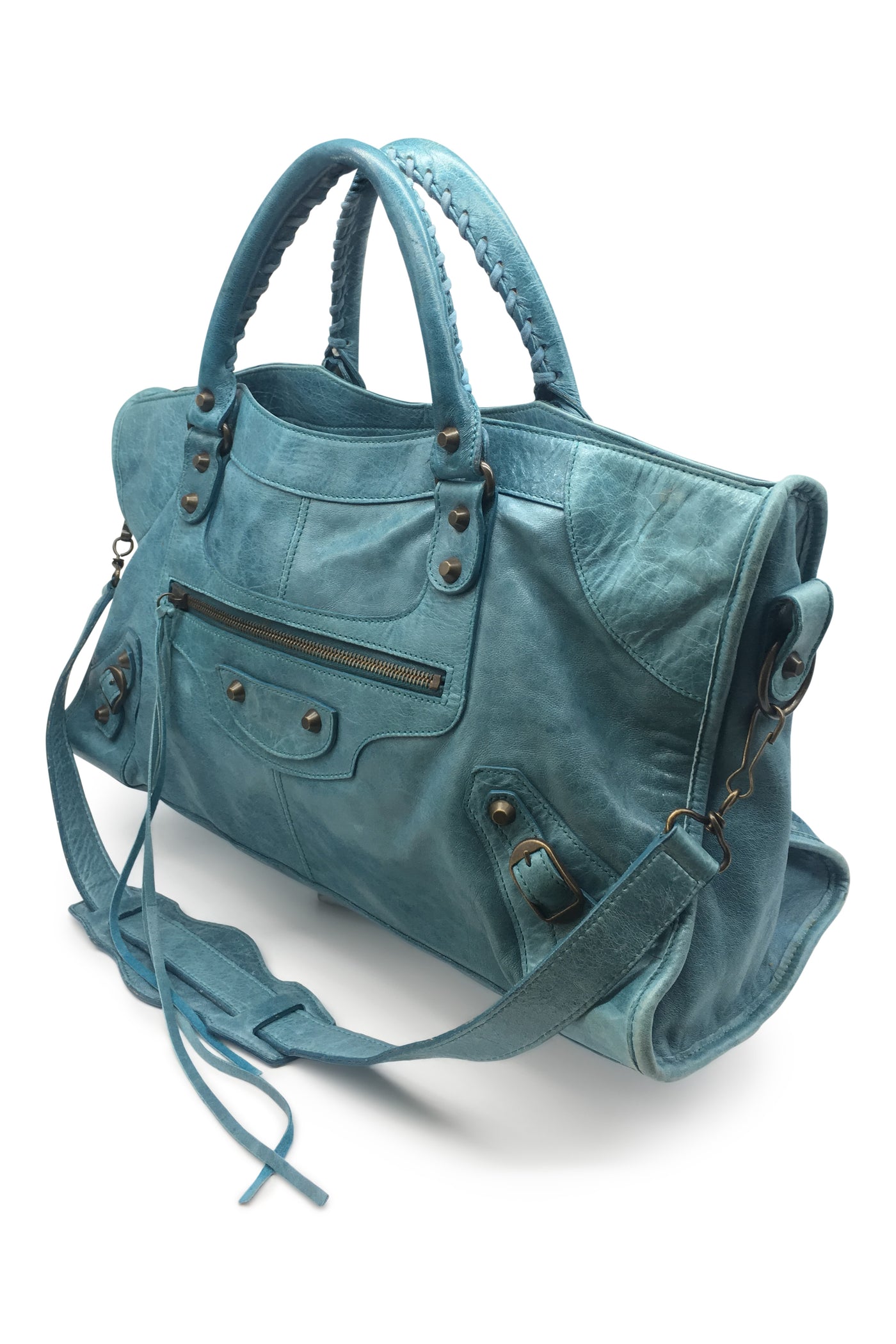Turquoise / Blue India Classic City Tote