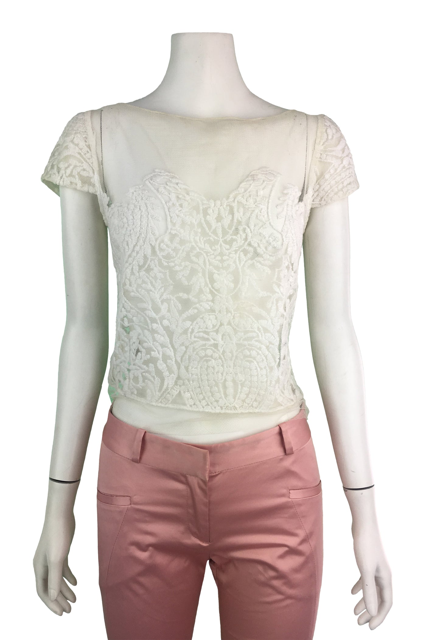 Antique White Lace Top