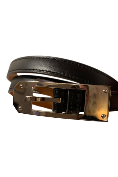 Black leather belt